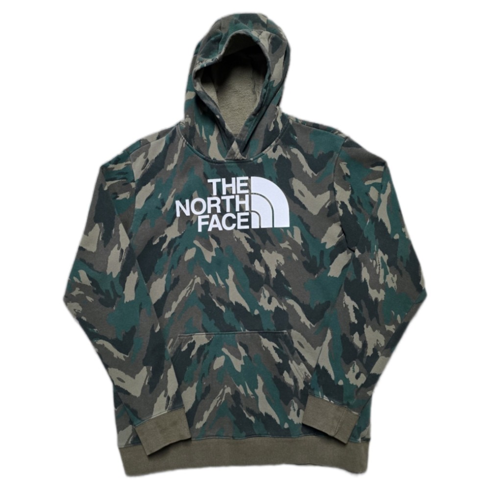 THE NORTH FACE Hoodie Youth XL Evergreen Mountain Camouflage Pullover